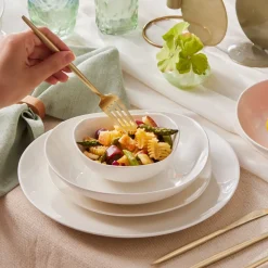 Karaca Streamline Rubicon 24-teiliges Tafelset für 6 Personen, Weiß