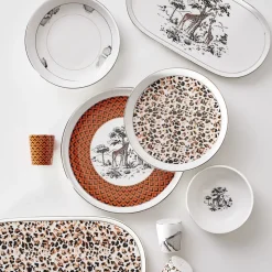 Karaca Streamline Safari New Generation Bone Geschirrset, 59 Teilig, 12 Personen