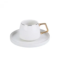 Karaca Streamline Saturn Kaffeetassen-Set für 6 Personen Gold