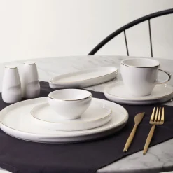 Karaca Streamline Sunset Gold 28 Teilig Frühstücksset und Servierschalen für 6 Personen