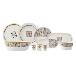 Karaca Streamline Ventura New Generation Bone 59 Teilig Geschirrset für 12 Personen