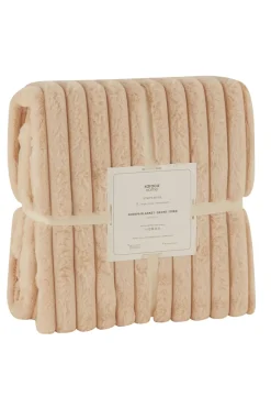 Karaca Stripe Sherpa Ecru Decke 150x200