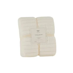 Karaca Stripe Sherpa Weiße Decke 130x150