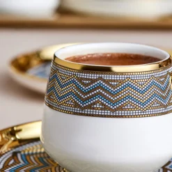 Karaca Suadiye Kaffeetassen-Set für 6 Personen, 90 ml