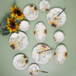 Karaca Sunflower 26-teiliges Frühstücksset und Servierschalen für 6 Personen