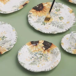 Karaca Sunflower 26-teiliges Frühstücksset und Servierschalen für 6 Personen