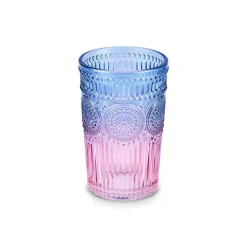 Karaca Sunflower Trinkglas 332 ml, Blau Rosa