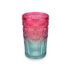 Karaca Sunflower Trinkglas Rot Grün 330 ml