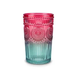 Karaca Sunflower Trinkglas Rot Grün 330 ml