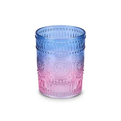 Karaca Sunflower Wasserglas 250 ml, Blau Rosa