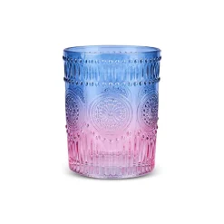 Karaca Sunflower Wasserglas 250 ml, Blau Rosa