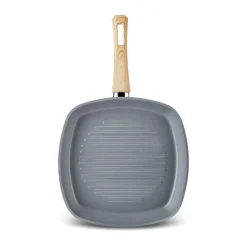 Karaca Swiss Crystal 28 cm Induktions Grillpfanne, Creamy