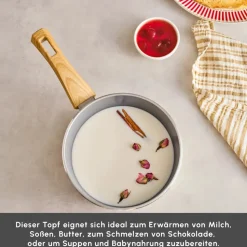 Karaca Swiss Crystal 18 Cm Induktions Milchkännchen, Creme