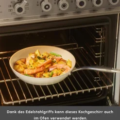 Karaca Swiss Crystal Almond Cream Pfanne mit Edelstahlgriff 32 cm