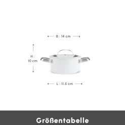 Karaca Swiss Crystal Almond Edelstahlgriff Kasserolle 14 cm