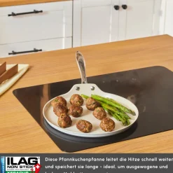 Karaca Swiss Crystal Almond Cream Pfannkuchenpfanne mit Edelstahlgriff 28 cm