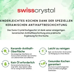 Karaca Swiss Crystal Almond Cream Pfannkuchenpfanne mit Edelstahlgriff 28 cm