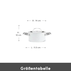 Karaca Swiss Crystal Almond Cream Kasserolle mit Edelstahlgriff 18 cm