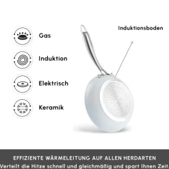 Karaca Swiss Crystal Almond Cream Pfanne mit Edelstahlgriff 16 cm