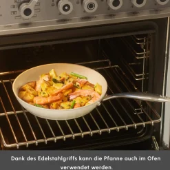 Karaca Swiss Crystal Almond Cream Handle Flache Pfanne 20 cm