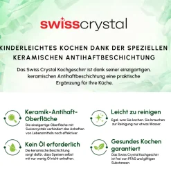 Karaca Swiss Crystal Almond Cream Handle Flache Pfanne 20 cm