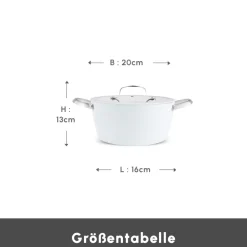 Karaca Swiss Crystal Almond Cream Stielkasserolle 20 cm