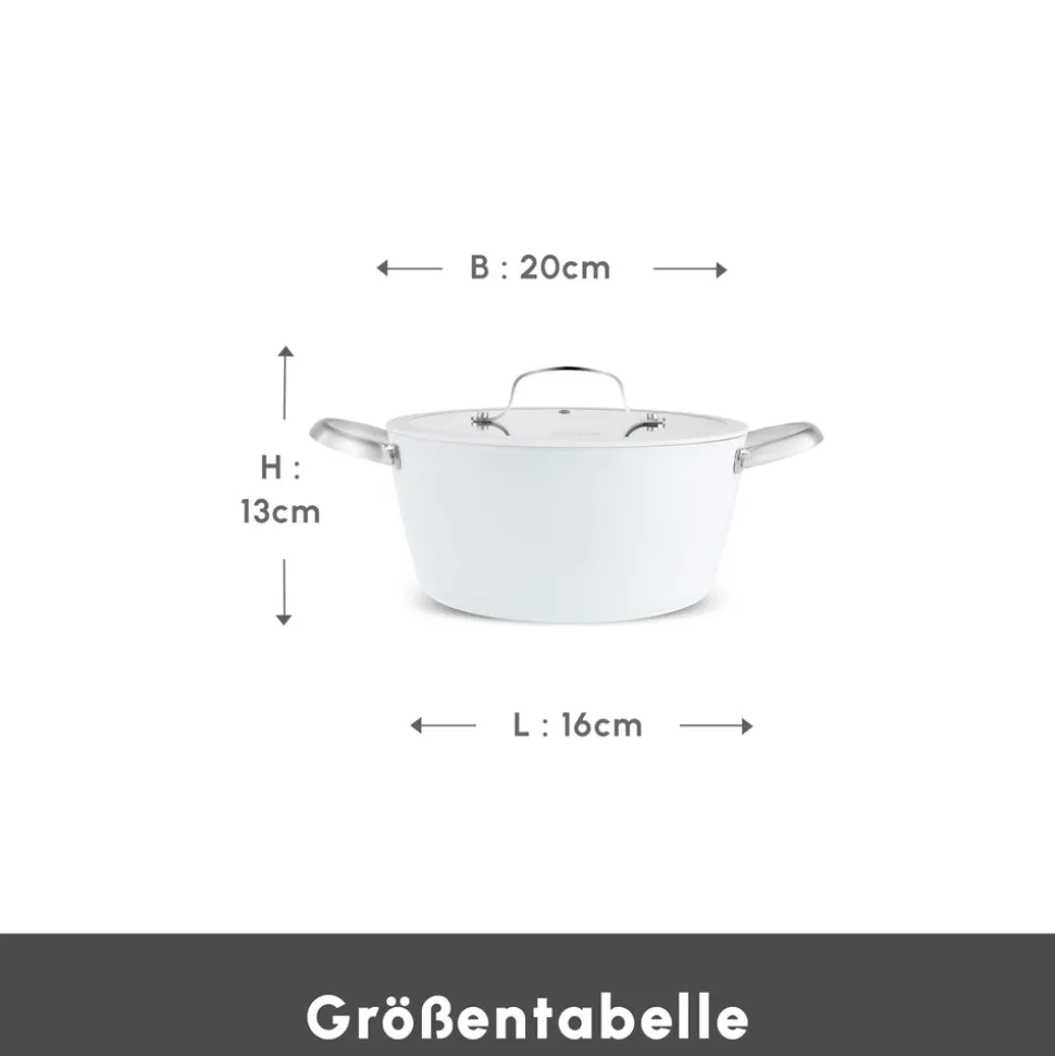 Karaca Swiss Crystal Almond Cream Stielkasserolle 20 cm