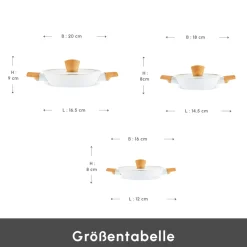 Karaca Swiss Crystal Almond, 6 teiliges Schmortopf Set, Induktion