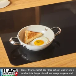 Karaca Swiss Crystal Almond Cream Handle Flache Kasserolle 16 cm