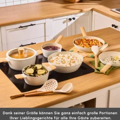 Karaca Swiss Crystal Almond Cream 12-teiliges Kochgeschirr-Set