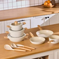 Karaca Swiss Crystal Almond Cream 12-teiliges Kochgeschirr-Set