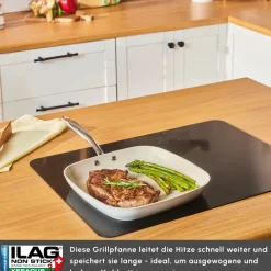 Karaca Swiss Crystal Almond Cream Stielgrill 28 cm