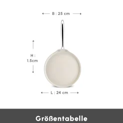 Karaca Swiss Crystal Almond Cream Pfannkuchen Pfanne 25 Cm