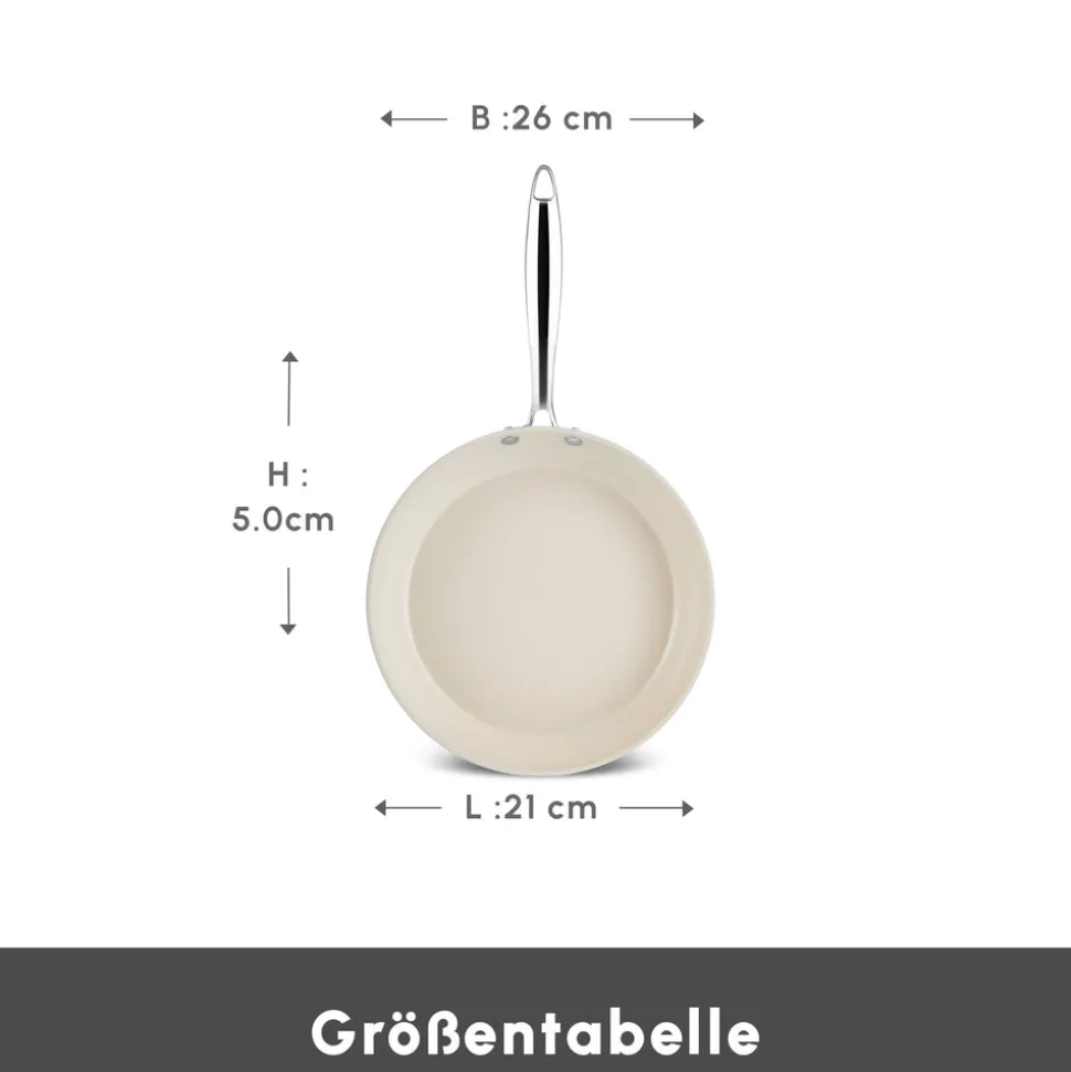 Karaca Swiss Crystal Almond Cream Pfanne 26 Cm