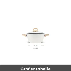 Karaca Swiss Crystal Induktions Kochtopf Creamy, 20 cm