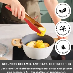 Karaca Swiss Crystal Induktions Kochtopf Creamy, 20 cm