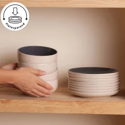 Karaca Terra 36-Teiliges 8-Personen Geschirrset Anthrazit