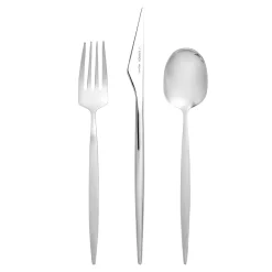 Karaca Thor Tafelbesteck- Set Gabel, Löffel und Messer für 12 Personen, 84- teilig, Elegance mit Box