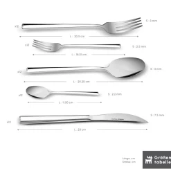 Karaca Tivoli 60-teiliges Besteck-Set für 12 Personen