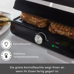 Karaca Toastmaster Inox Toaster und Grillmaschine, 2000W