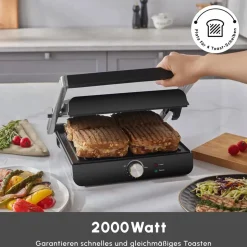 Karaca Toastmaster Inox Toaster und Grillmaschine, 2000W