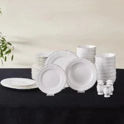 Karaca Tobias Platinum 12 Personen Geschirrset, 56 Teilig