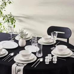 Karaca Tobias Platinum 12 Personen Geschirrset, 56 Teilig