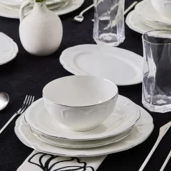 Karaca Tobias Platinum 12 Personen Geschirrset, 56 Teilig