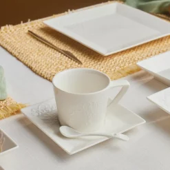 Karaca Trend Emboss Quadrat Frühstücksset und Servierschalen, 32 Teilig