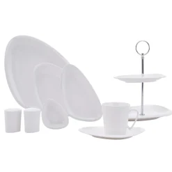 Karaca Trio für 6 Personen Frühstücksset und Servierschalen, 29 Teilig