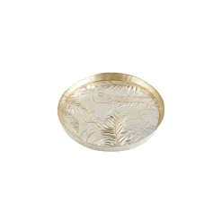 Karaca Tropic Serviertablett Gold aus Glas