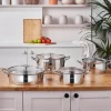 Karaca Vapor 8-teiliges Edelstahl-Topfset mit Sieb