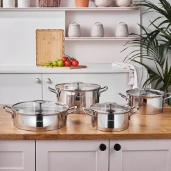 Karaca Vapor 8-teiliges Edelstahl-Topfset mit Sieb