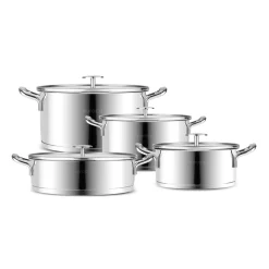 Karaca Vapor 8-teiliges Edelstahl-Topfset mit Sieb